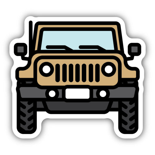 JEEP FRONT VIEW | STICKER
