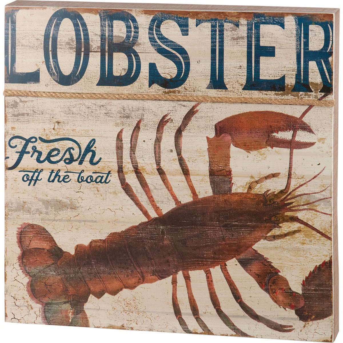Box Sign - Lobster Fresh Off The Boat