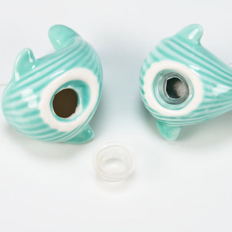 Whale Salt & Pepper Shakers