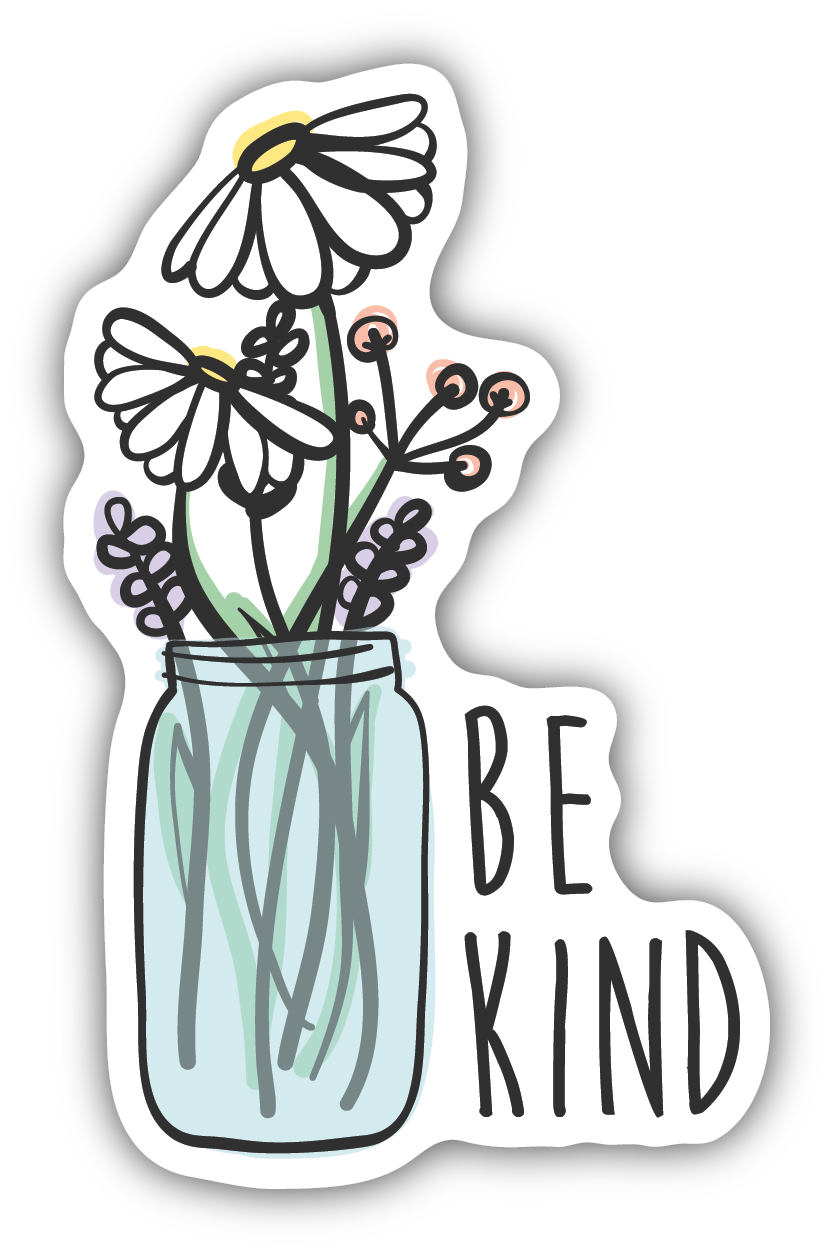 BE KIND WILDFLOWER JAR | STICKER