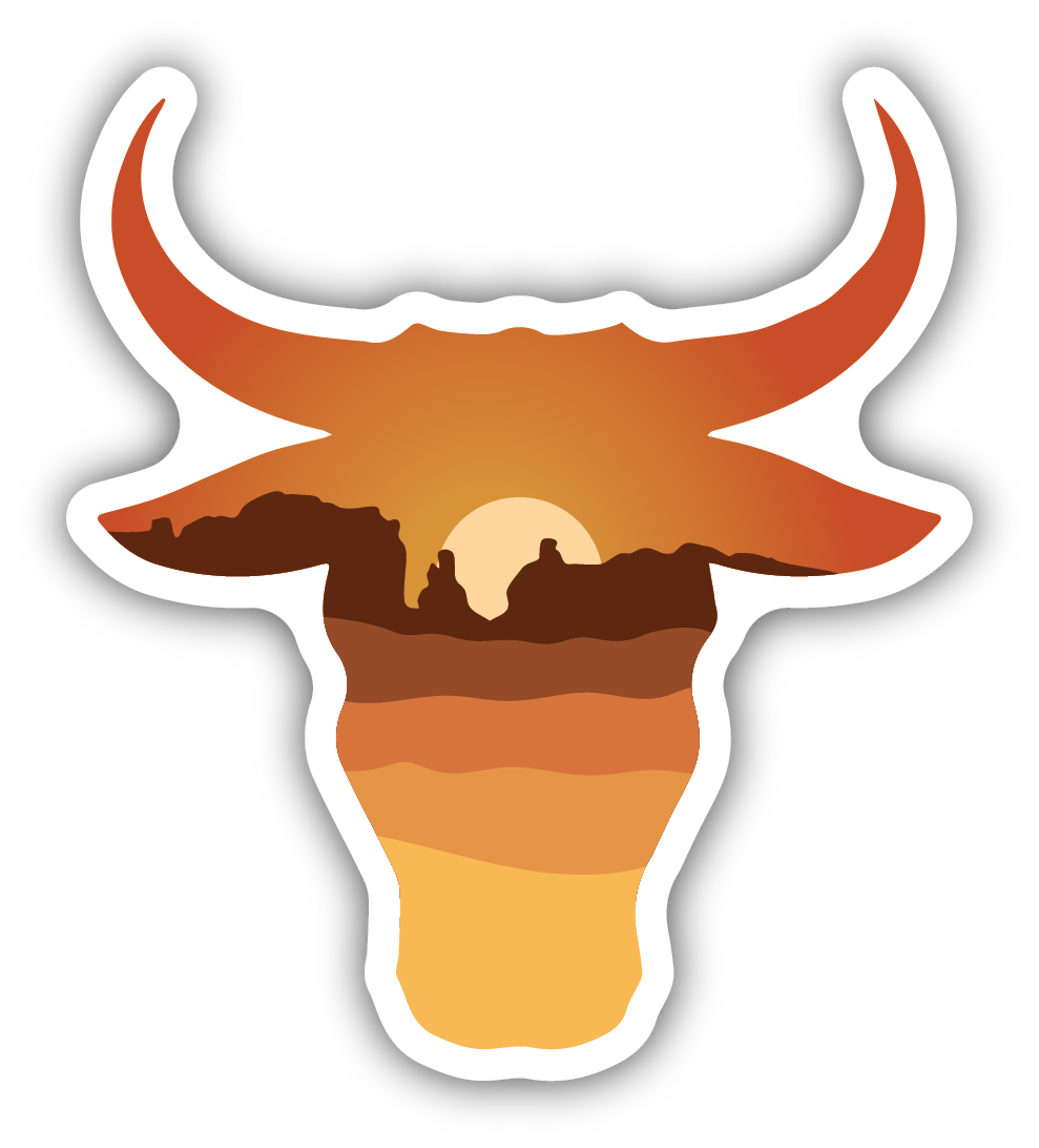 DESERT STEER HEAD | STICKER