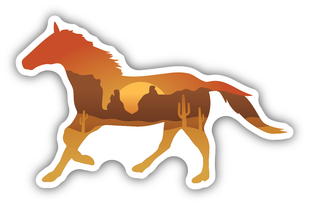 DESERT SCENE HORSE | STICKER