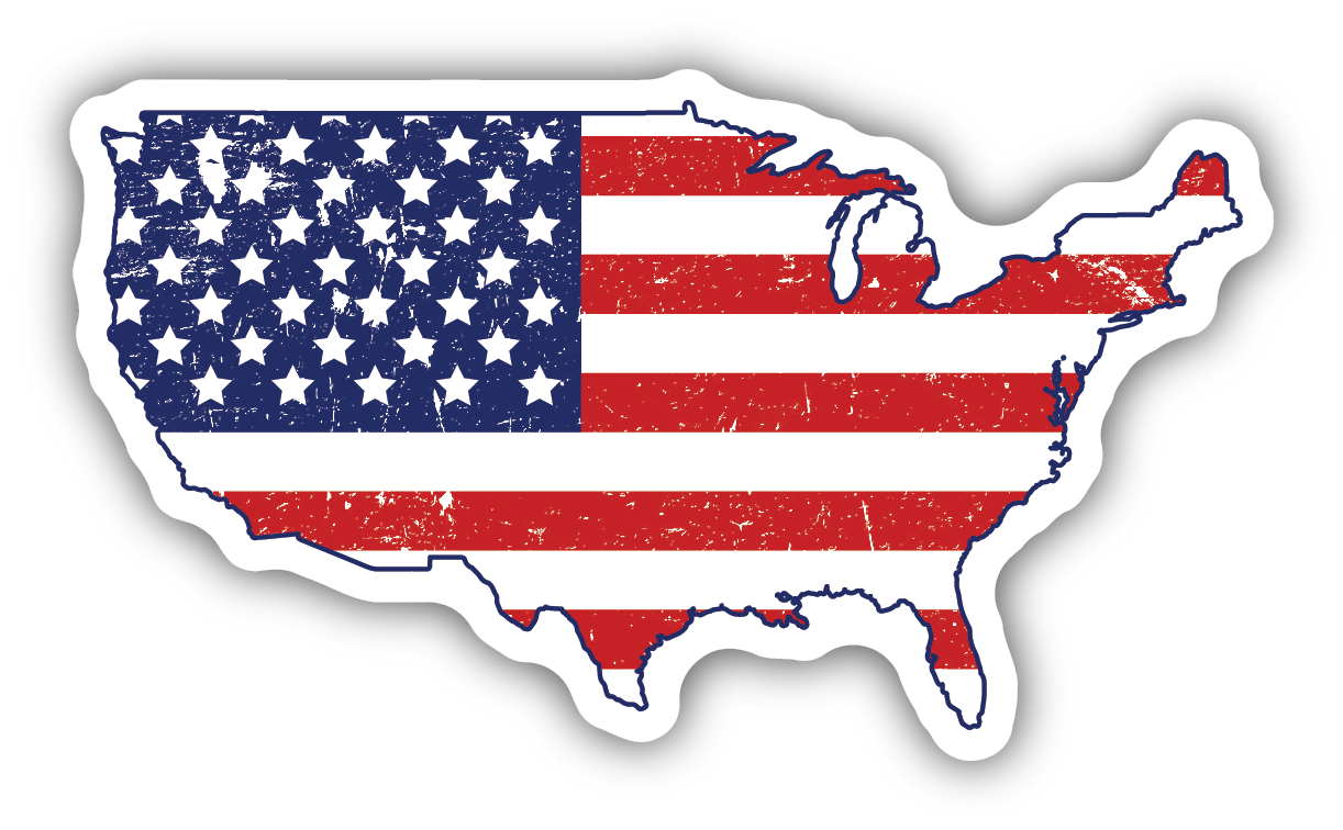 USA AMERICAN FLAG | STICKER