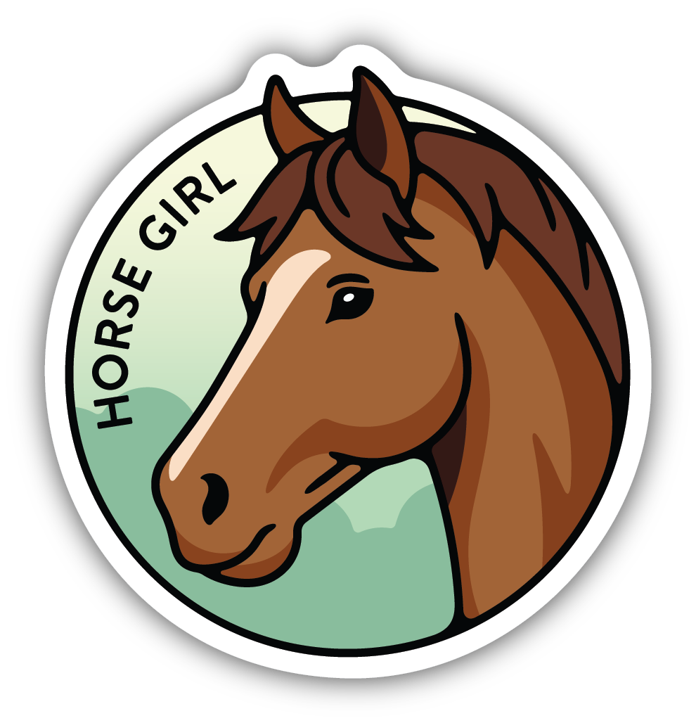 HORSE GIRL HORSE HEAD CIRCLE