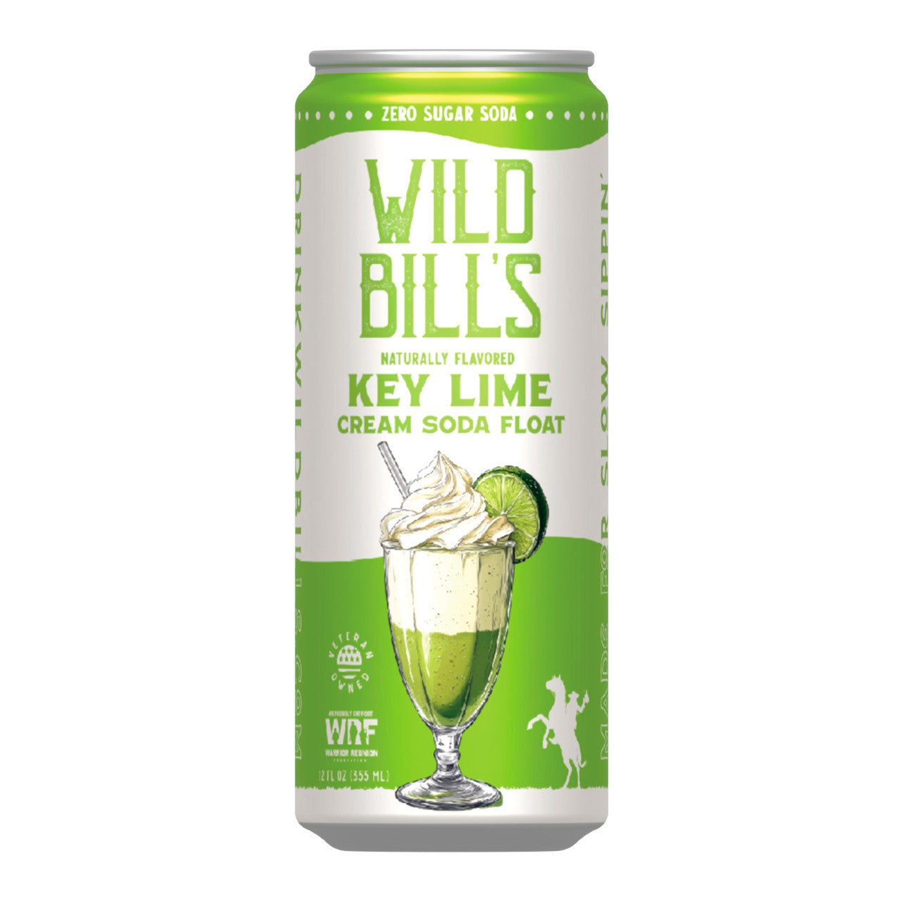 Wild Bill's Key Lime Zero Sugar Soda Pop 12oz