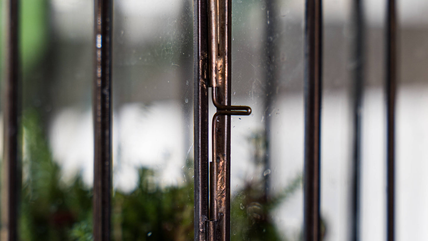 Urban Born Greenhouse Terrarium Glass+Metal, Bronze,10x7x10"