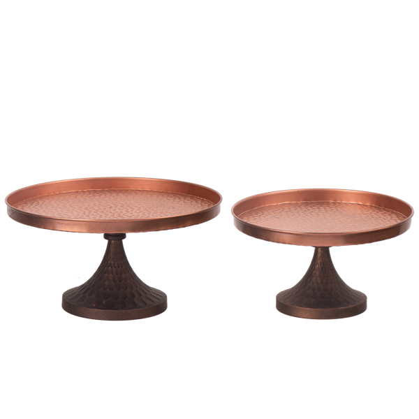 Antique Copper Pedestal Stand