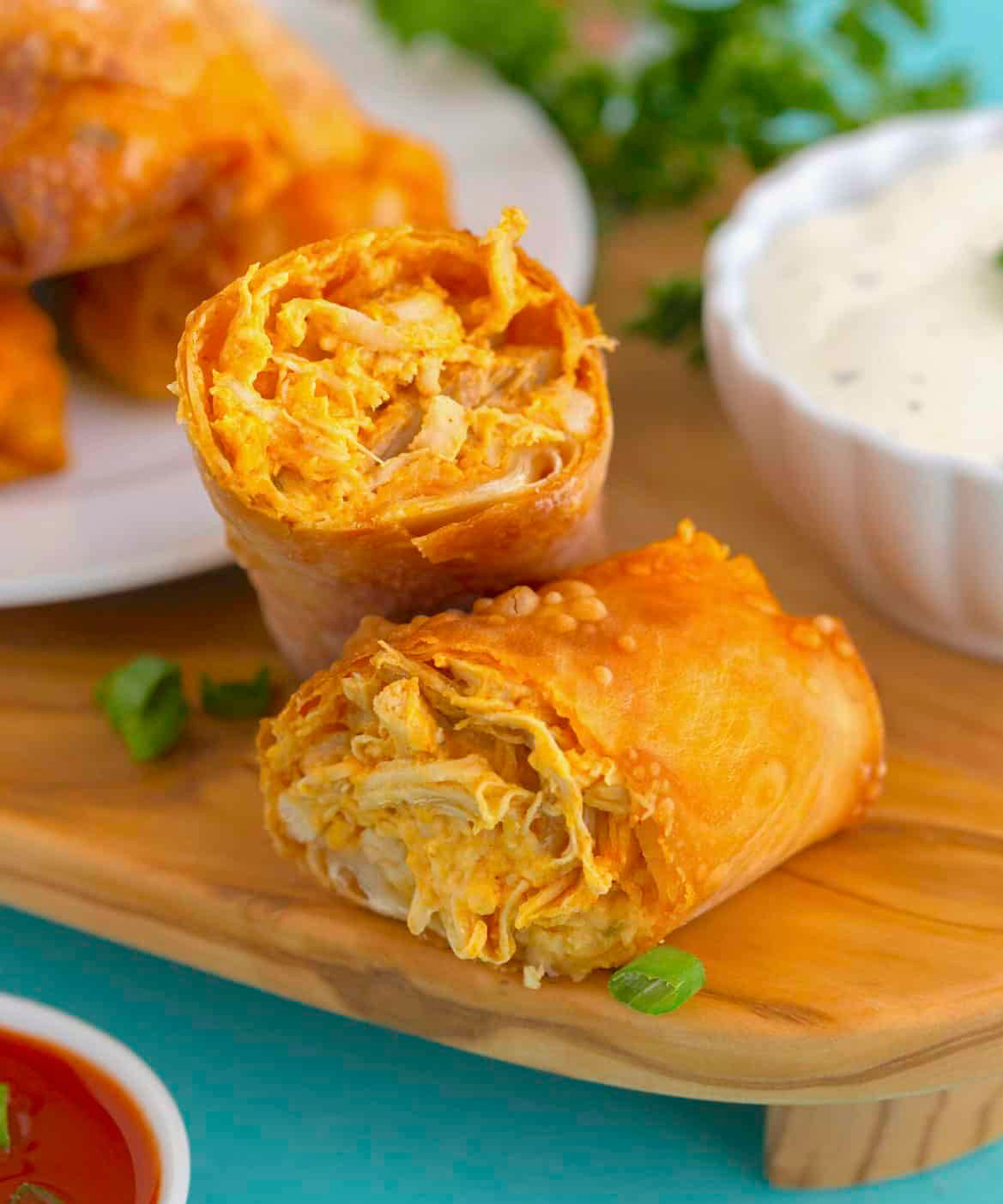 Gourmet Buffalo Chicken Egg Rolls