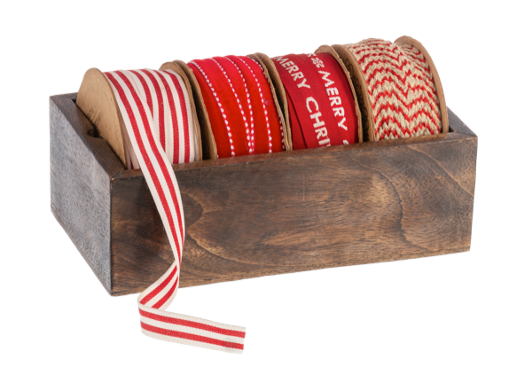Red Ribbon on Spool Set