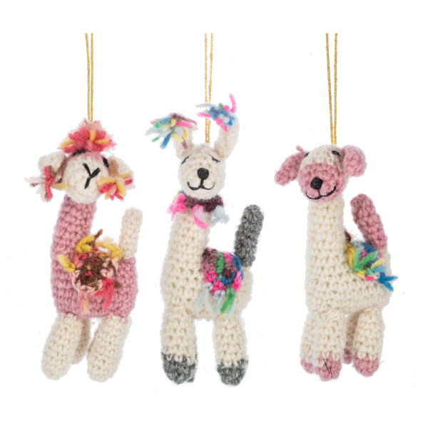 Crochet Llama Ornaments