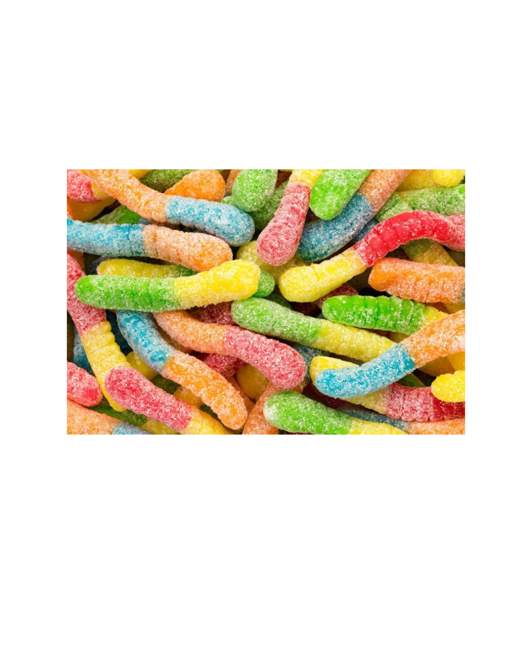 Sour Neon Gummi Worms 10oz