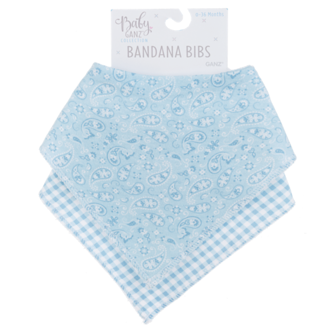 Blue Western Bandana Bibs (2 pc. set) by Ganz BG4681
