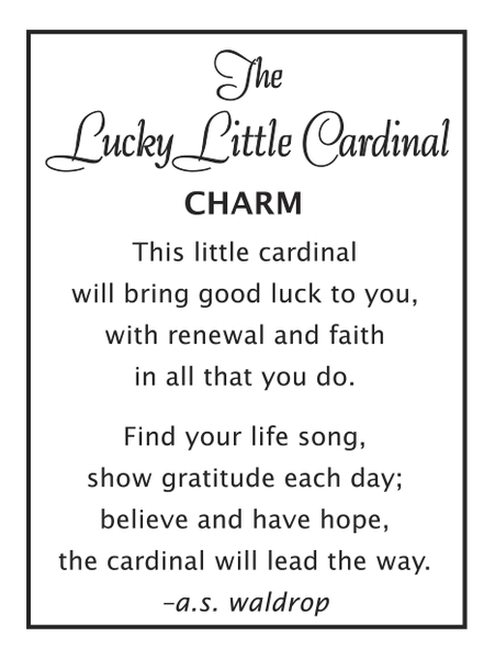 Lucky Little Cardinal Charms Basket