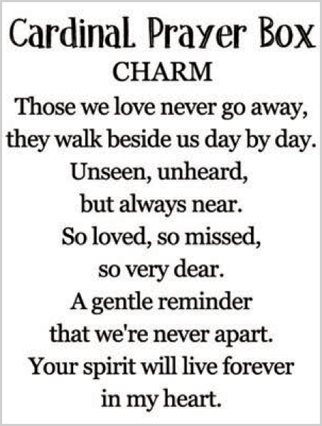 Cardinal Prayer Charms Basket
