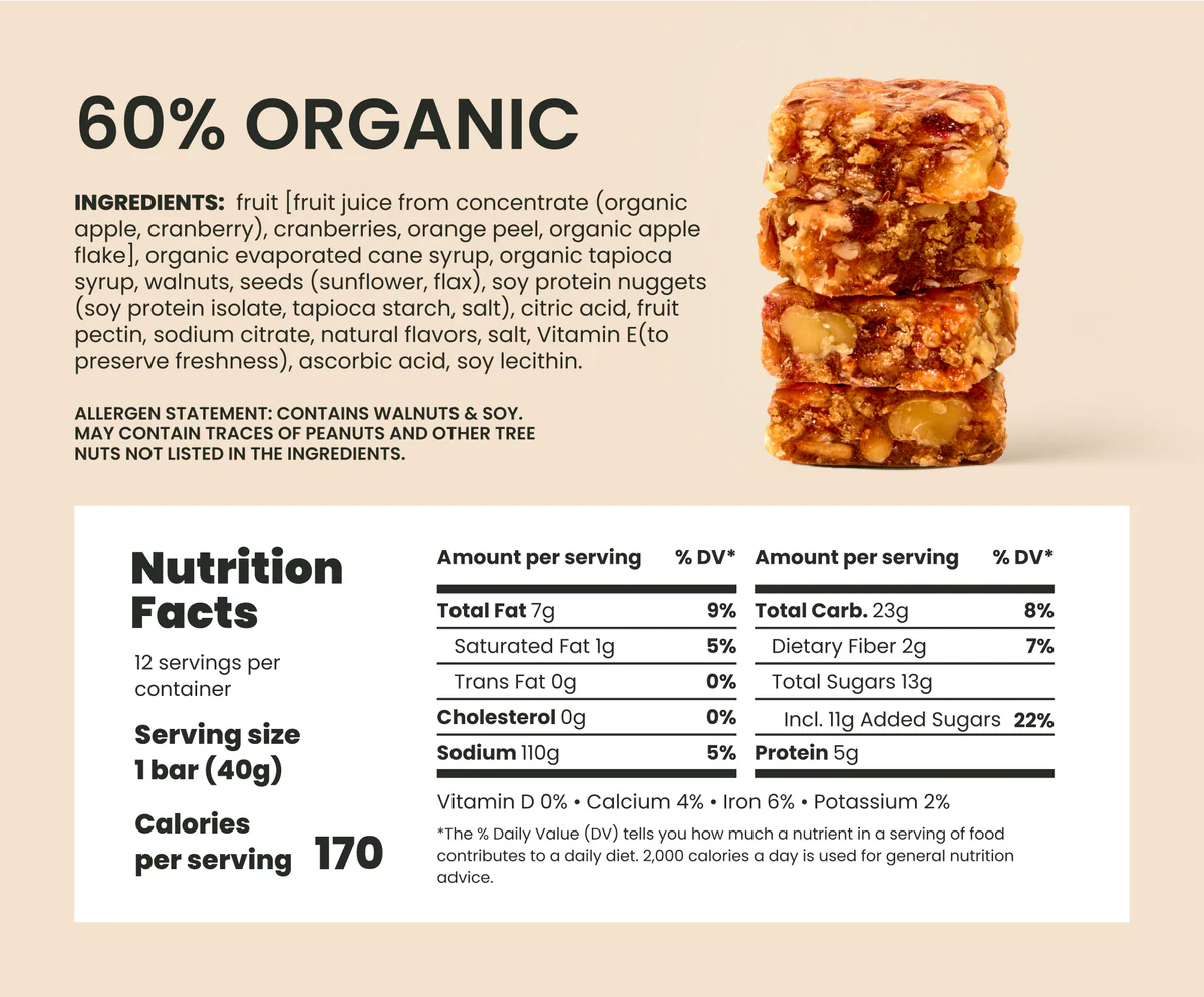 Cranberry-Orange and Walnut Orchard Bar