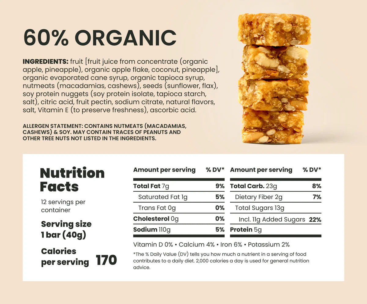 Pineapple-Coconut and Macadamia Orchard Bar