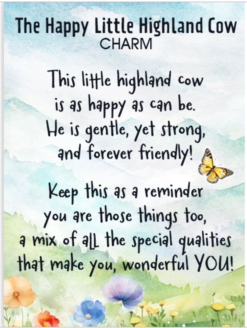 Happy Little Highland Cow Charm