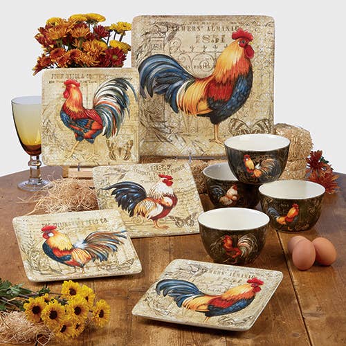 Gilded Rooster Ice Cream Bowl  5.25 in   x 3 in  asst.