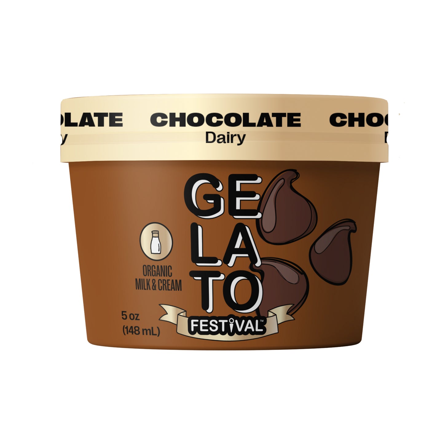 Chocolate Gelato 5 Oz. Single Serve