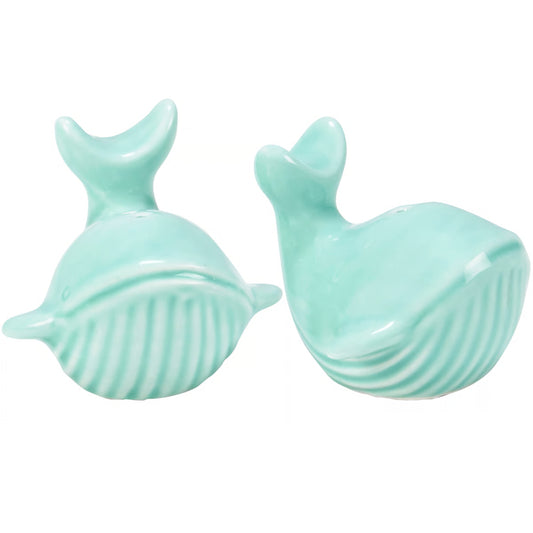 Whale Salt & Pepper Shakers
