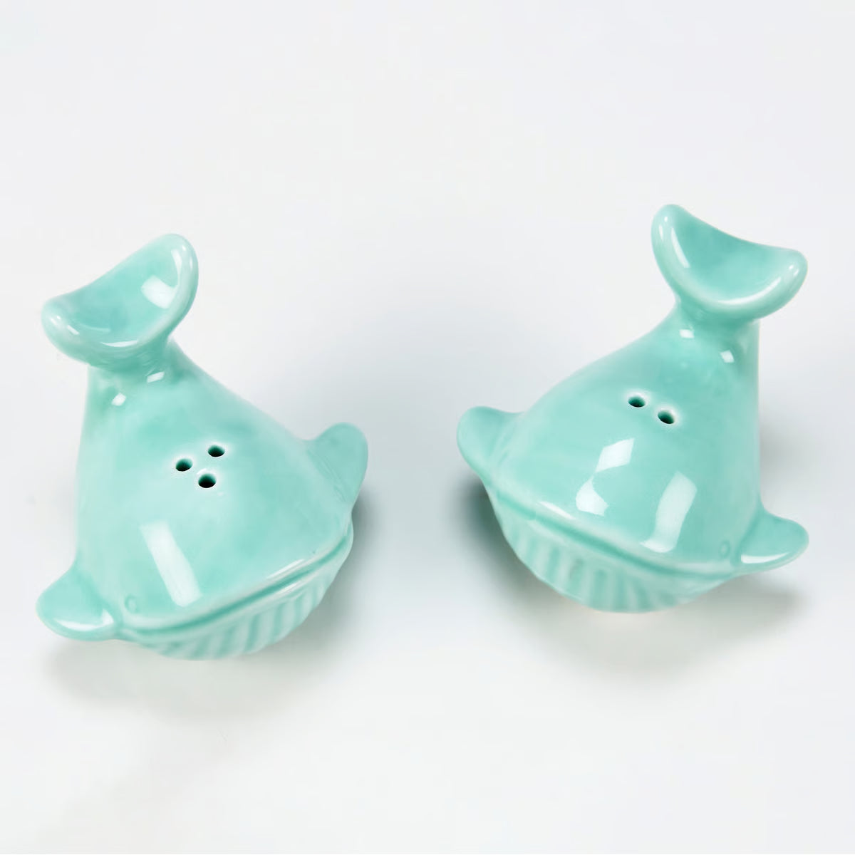 Whale Salt & Pepper Shakers