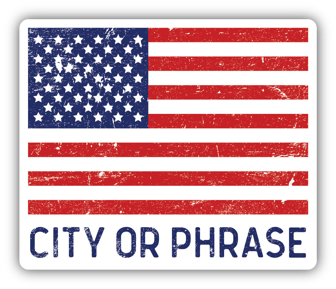 | NAME-DROP | AMERICAN FLAG | STICKER
