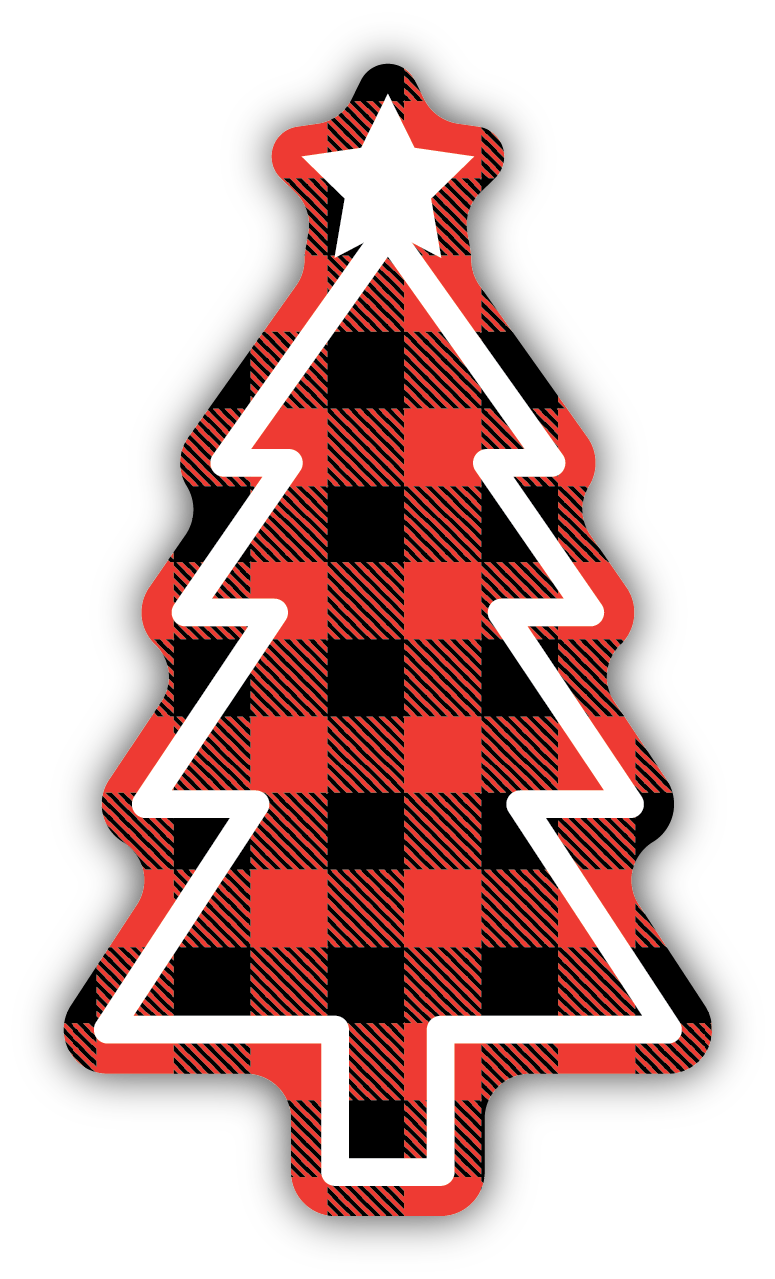 PLAID CHRISTMAS TREE | STICKER