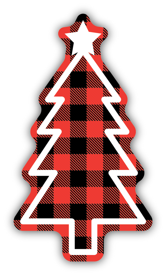 PLAID CHRISTMAS TREE | STICKER