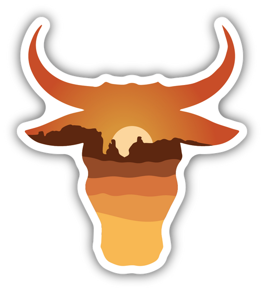 DESERT STEER HEAD | STICKER