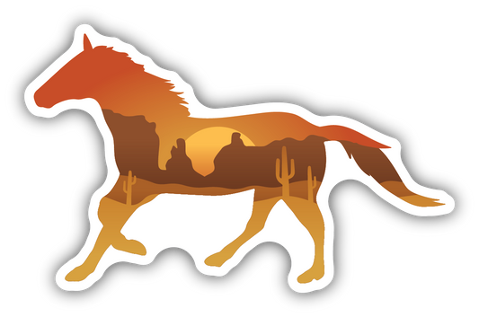 DESERT SCENE HORSE | STICKER