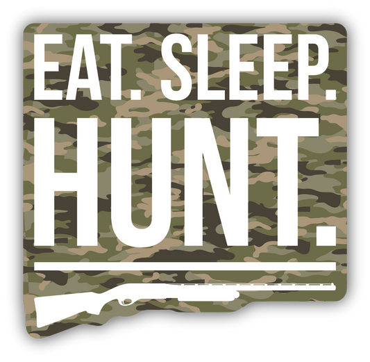 CAMO EAT SLEEP HUNT | STICKER