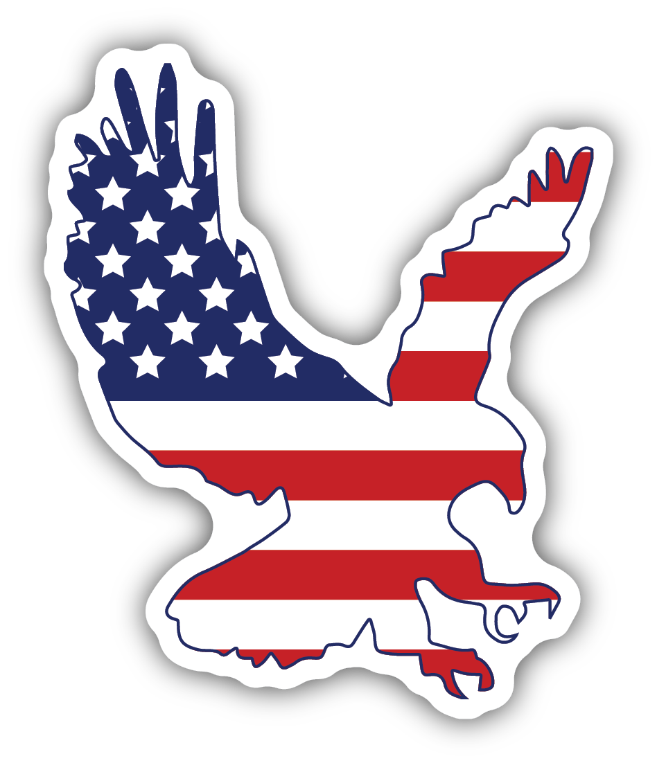 AMERICAN FLAG EAGLE | STICKER