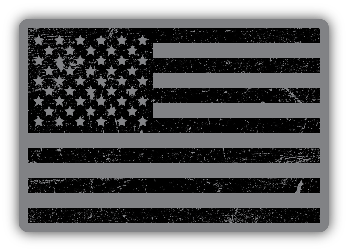 GRAY USA FLAG | STICKER