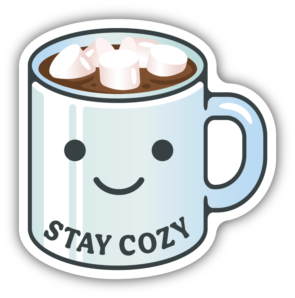 STAY COZY HOT CHOCOLATE MUG | STICKER