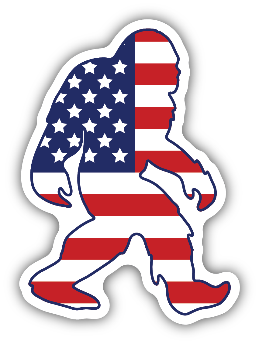 AMERICAN FLAG SASQUATCH | STICKER