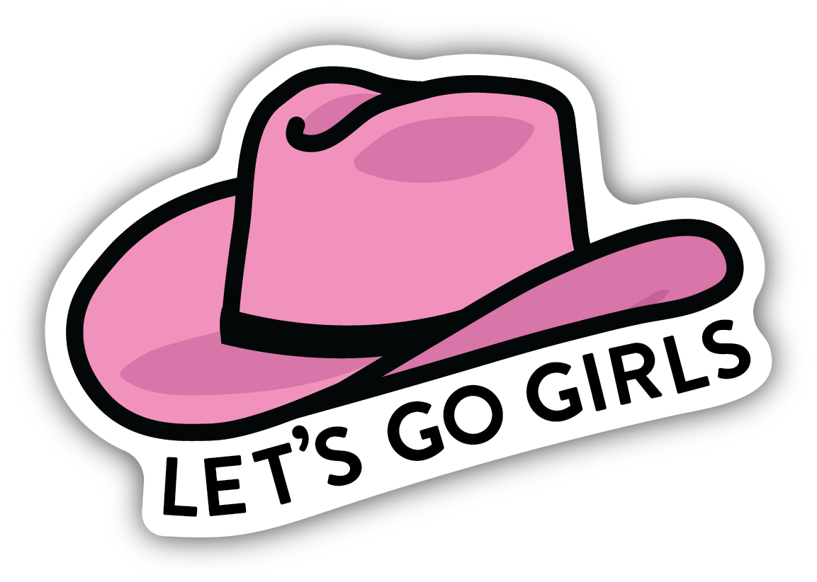 LETS GO GIRLS PINK HAT | STICKER