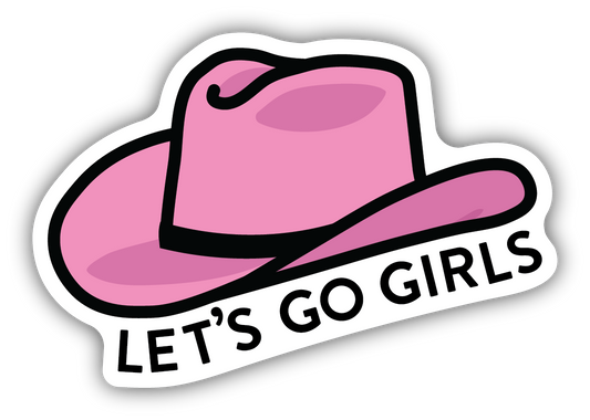 LETS GO GIRLS PINK HAT | STICKER