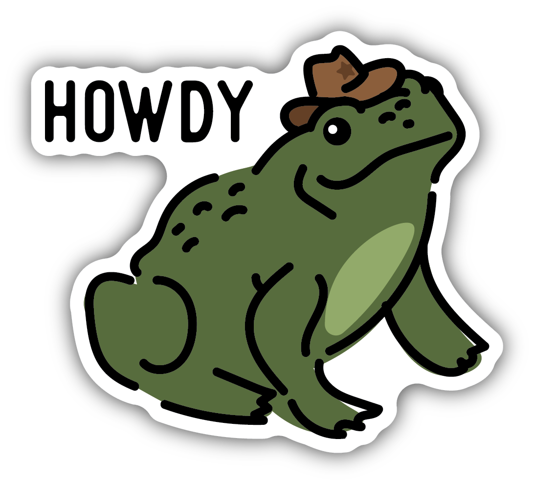 HOWDY FROG COWBOY | STICKER