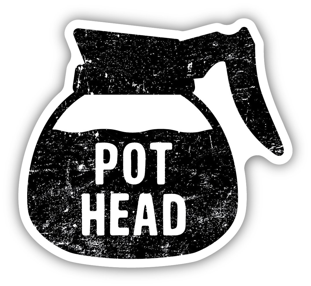 COFFEE POT HEAD | STICKER
