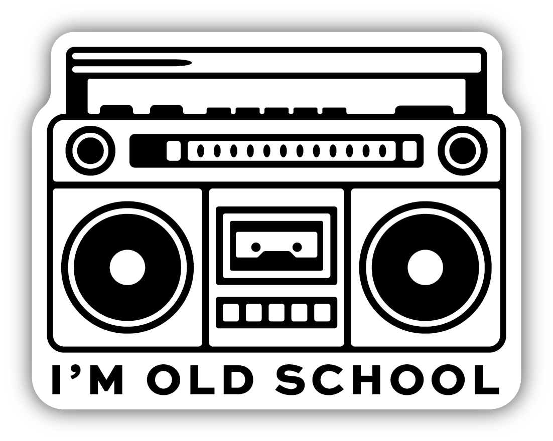 I'M OLD SCHOOL BOOM BOX | STICKER