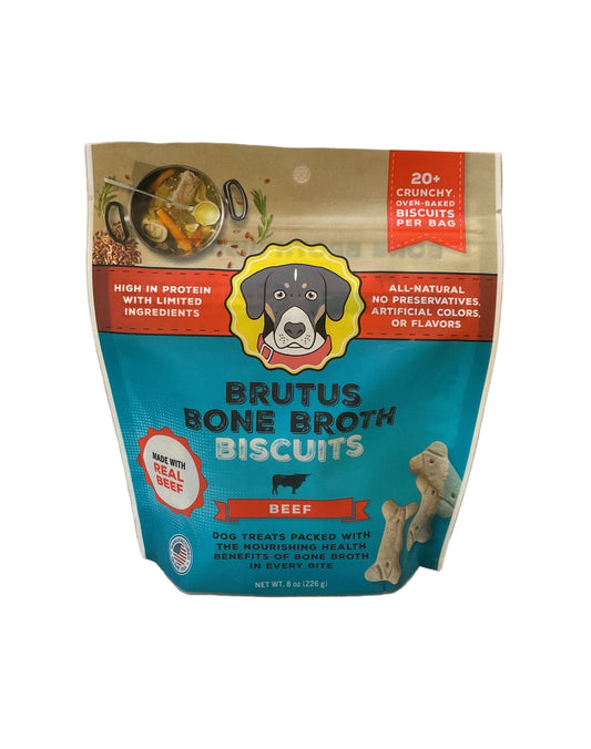 Bone Broth Dog Biscuit - Beef 8oz