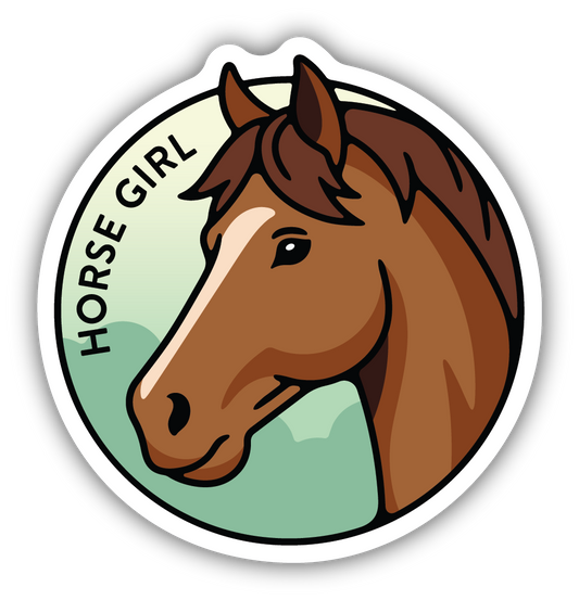HORSE GIRL HORSE HEAD CIRCLE