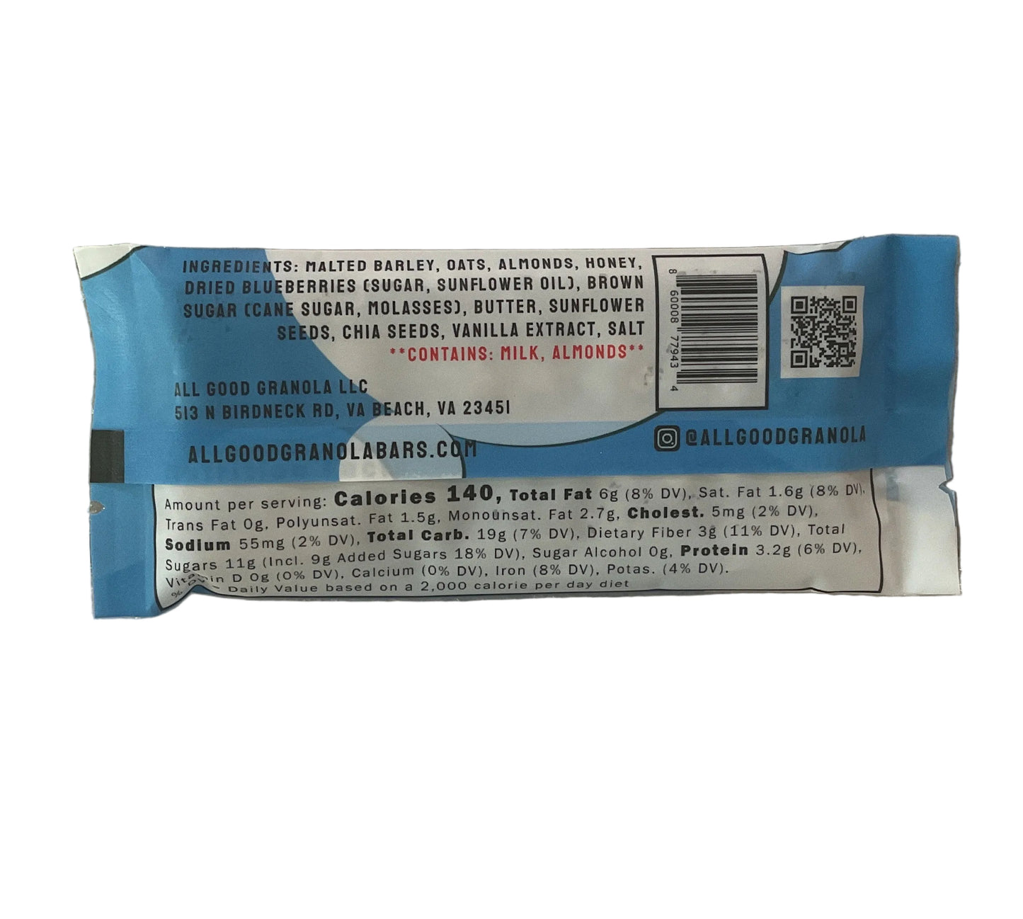 Blueberry Hefeweizen Granola Bar