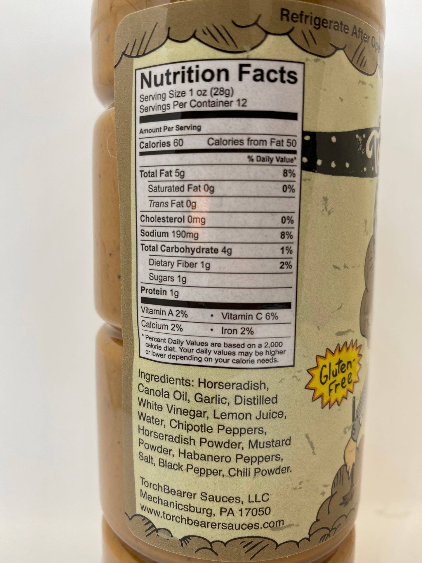 Smokey Horseradish | 12oz Bottle| Savory, Smokey | Heat 2/10