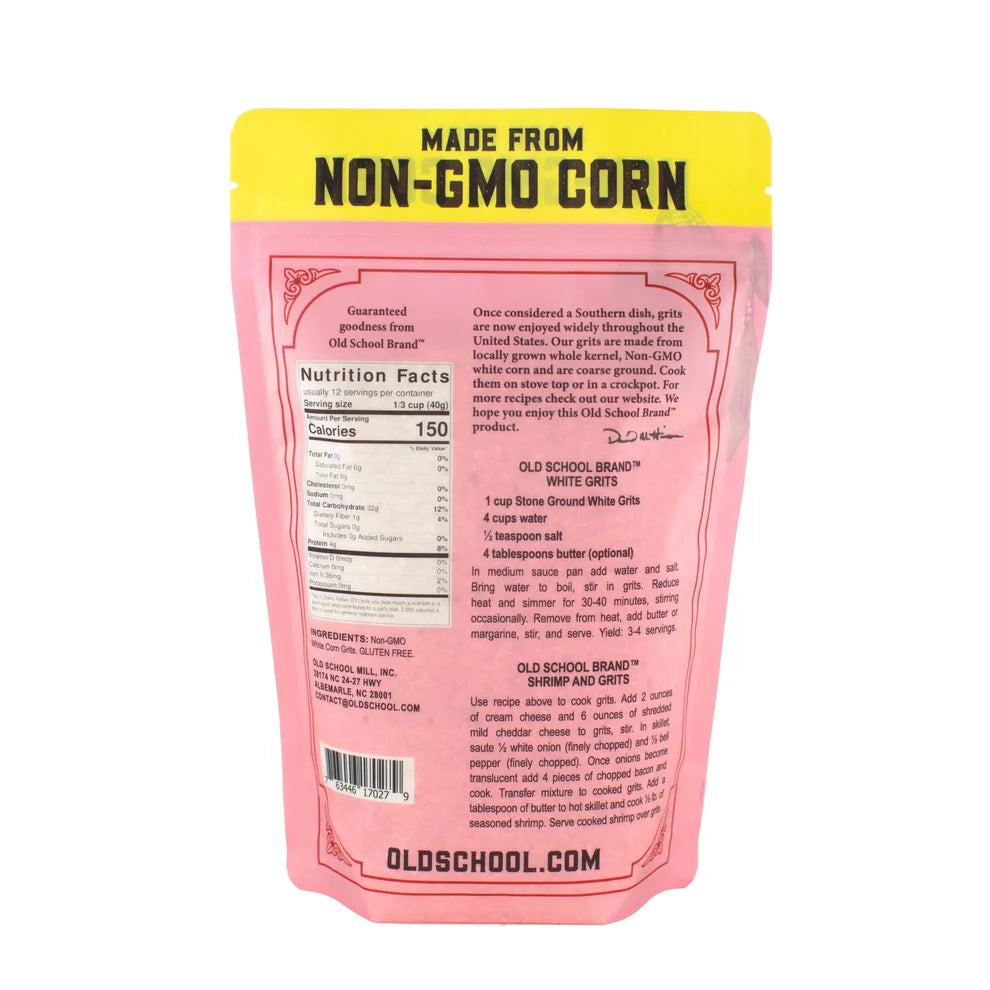 Stone Ground White Grits, 16 oz.