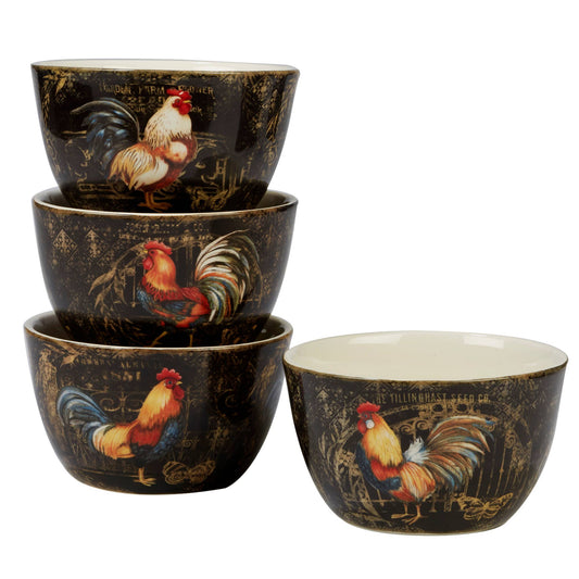 Gilded Rooster Ice Cream Bowl  5.25 in   x 3 in  asst.