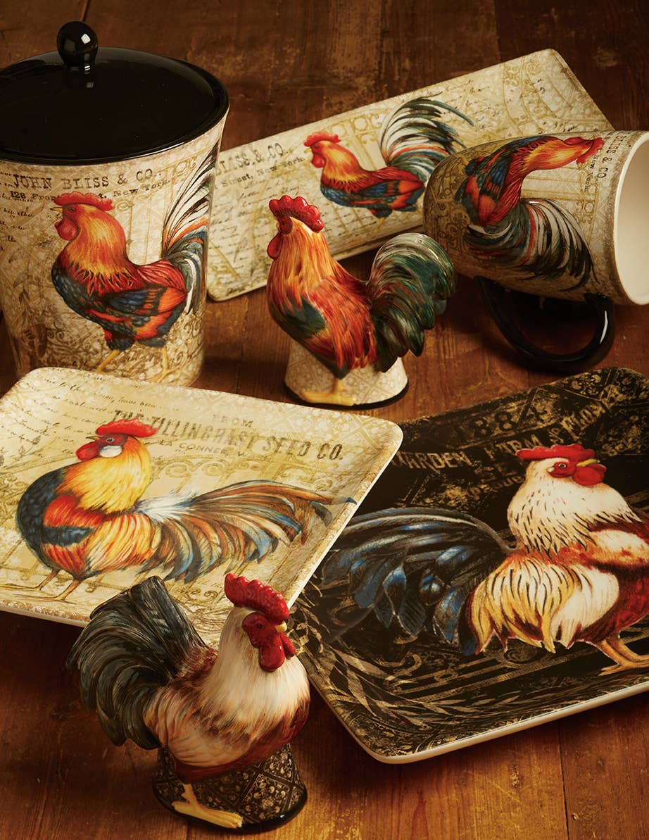 Gilded Rooster Soup/Pasta Bowl 9.25 in  x 2 in  asst