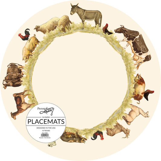 Paper Placemat - Farm Animals