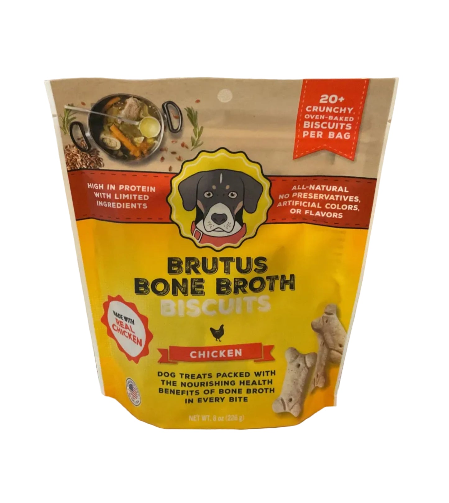 Bone Broth Dog Biscuit - Chicken 8oz
