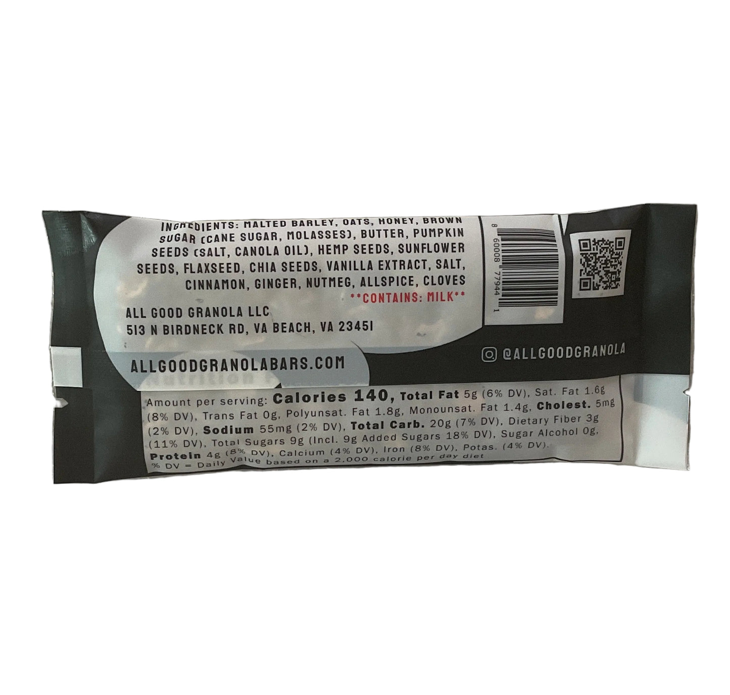 Pumpkin Spice Oktoberfest Granola Bar